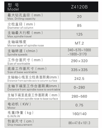 Z4120B工业台钻